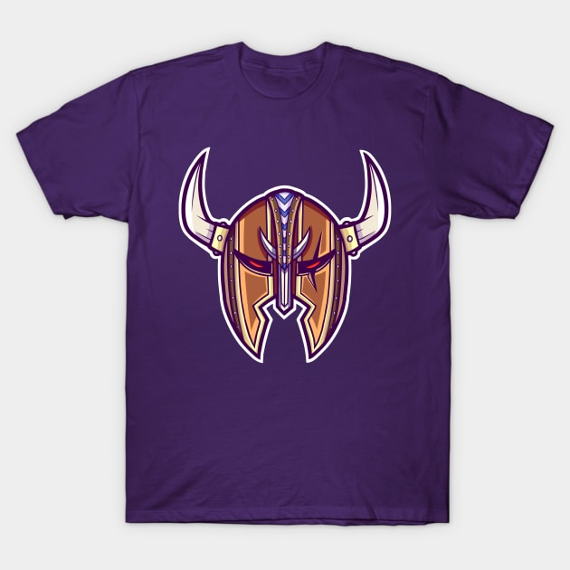 Viking Warrior Helmet T-Shirt by Rodillustra